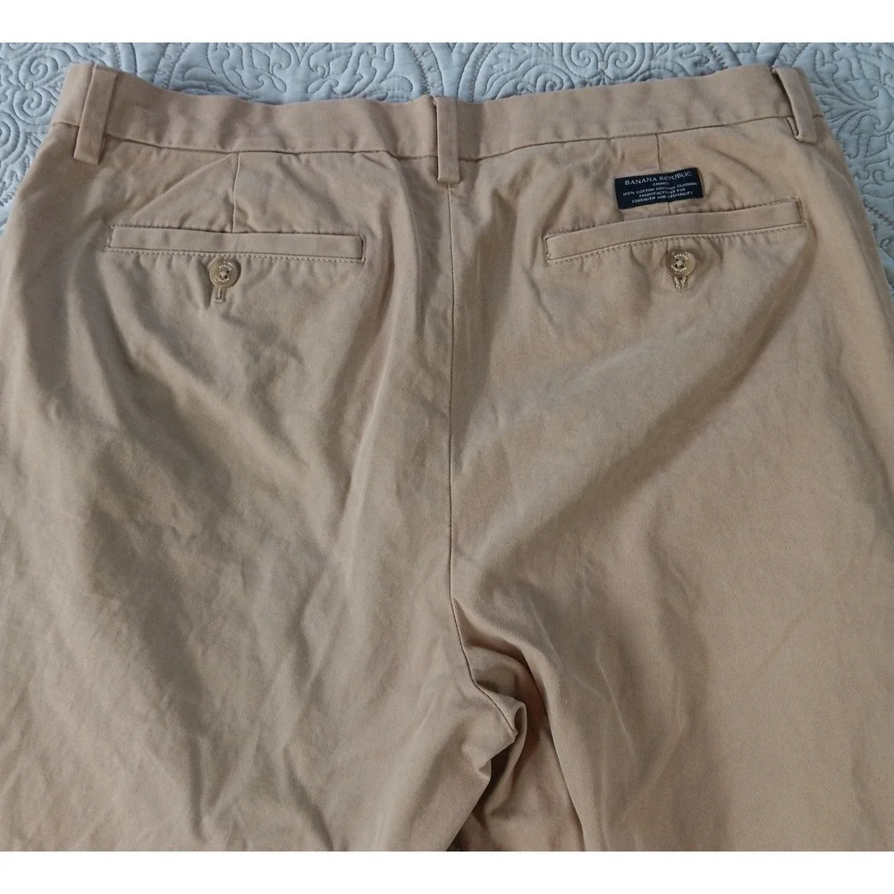 Banana Republic Men's Emerson ChinoPants Beige‎ 34x30 100% Cotton
